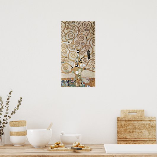 Gustav Klimt Golden Tree of Life with Bird Poster (Keuken)