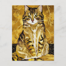 Gustav Klimt goud schattige kat grap, Gustav Klimt