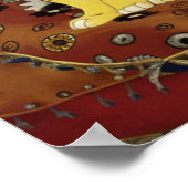 Gustav Klimt goud schattige kat spoof, Gustav klim Poster (Hoek)