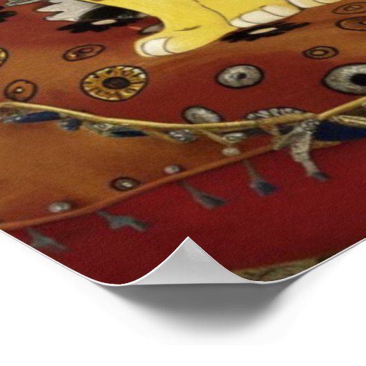 Gustav Klimt goud schattige kat spoof, Gustav klim Poster (Hoek)