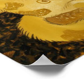 Gustav Klimt goud schattige kat spoof, Gustav klim Poster (Hoek)