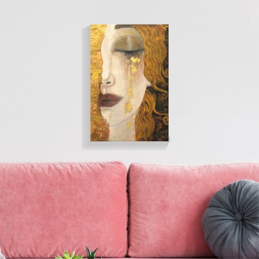 Gustav Klimt Gouden Tranen Canvas Print (Insitu (Woonkamer))