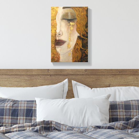 Gustav Klimt Gouden Tranen Canvas Print (Insitu (Slaapkamer))