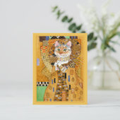 Gustav Klimt goudkattenbrood met briefkaart (Staand voorkant)