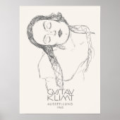 Gustav Klimt Half Figuur Young Woman Exhibition Poster (Voorkant)