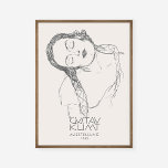 Gustav Klimt Half Figuur Young Woman Exhibition Poster<br><div class="desc">Halfwaardefiguur van Gustav Klimt van een jonge tentoonstelling</div>