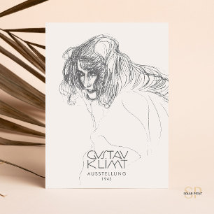 Gustav Klimt Head-vrouwenprofiel Beethoven Frieze Briefkaart