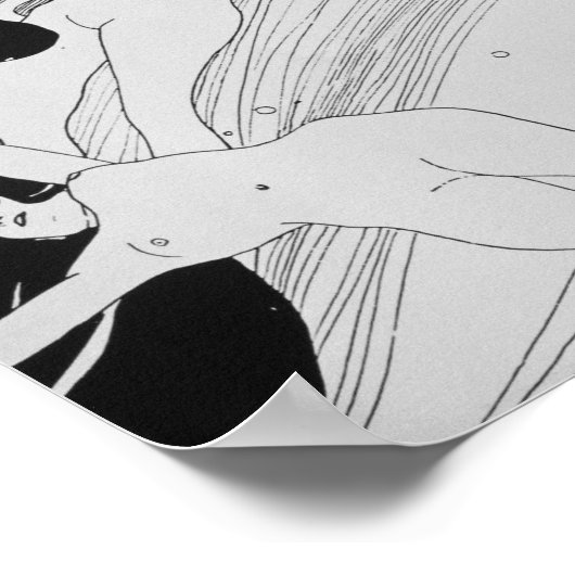 Gustav Klimt - het bloed van vissen Poster (Hoek)