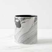 Gustav Klimt - het bloed van vissen Tweekleurige Koffiemok (Center)