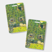 Gustav Klimt Het huis van Guardaboschi Badge (Voor- en achterkant)
