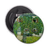 Gustav Klimt - Het Huis van Guardaboschi Button Flesopener (Voorkant)