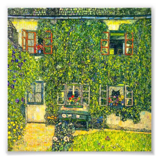 Gustav Klimt Het Huis van Guardaboschi Foto Afdruk (Voorkant)