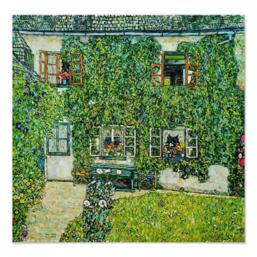 Gustav Klimt - Het Huis van Guardaboschi Foto Afdruk (Voorkant)
