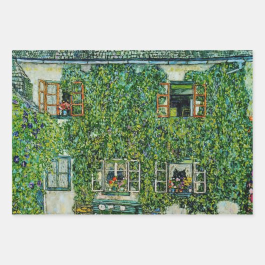 Gustav Klimt - Het Huis van Guardaboschi Inpakpapier Vel (Voorkant)