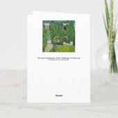 Gustav Klimt - Het Huis van Guardaboschi Kaart (Achterkant)