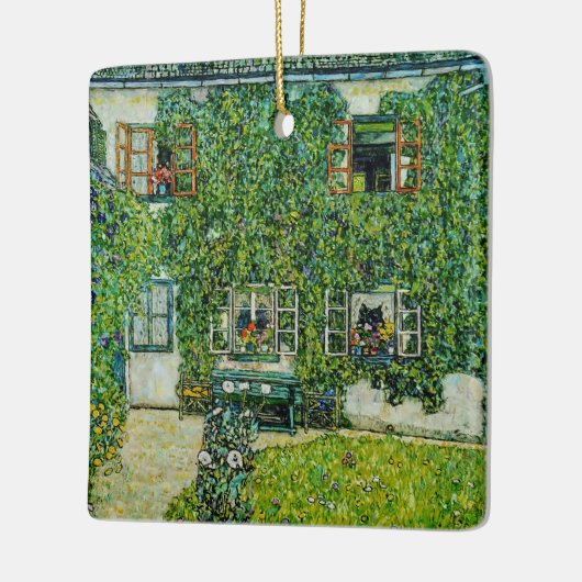 Gustav Klimt - Het Huis van Guardaboschi Keramisch Ornament (Links)