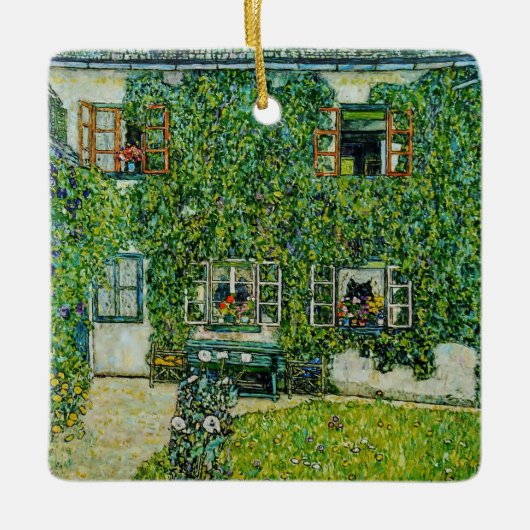 Gustav Klimt - Het Huis van Guardaboschi Keramisch Ornament (Voorkant)