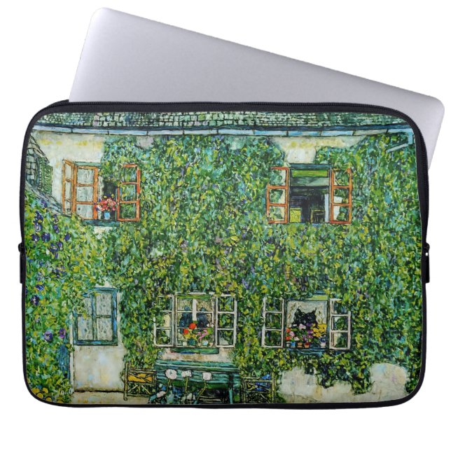 Gustav Klimt - Het Huis van Guardaboschi Laptop Sleeve (Voorkant)