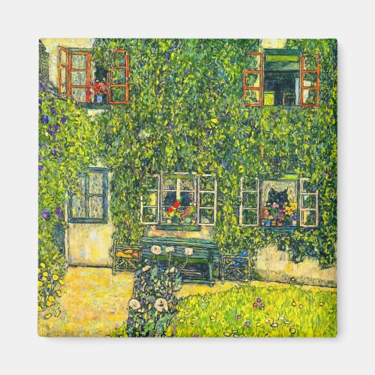 Gustav Klimt Het Huis van Guardaboschi Magneet (Voorkant)