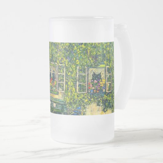 Gustav Klimt Het Huis van Guardaboschi Matglas Bierpul (Voorkant rechts)