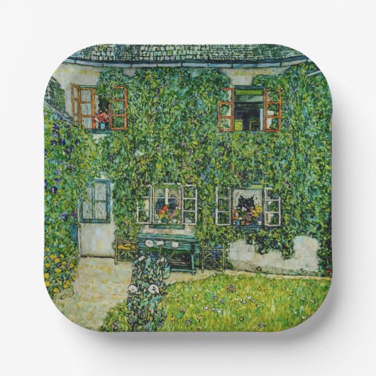 Gustav Klimt - Het Huis van Guardaboschi Papieren Bordje (Voorkant)
