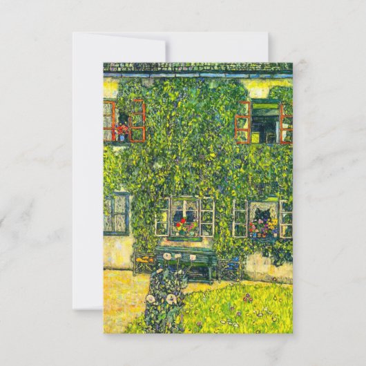 Gustav Klimt Het Huis van Guardaboschi RSVP Kaartje (Voorkant)