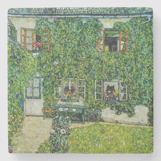 Gustav Klimt - Het Huis van Guardaboschi Stenen Onderzetter (Voorkant)
