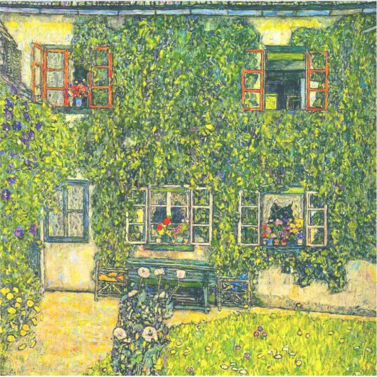 Gustav Klimt Het Huis van Guardaboschi Sticker (Voorkant)