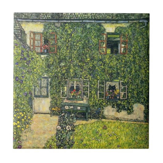 Gustav Klimt - Het Huis van Guardaboschi Tegeltje (Voorkant)