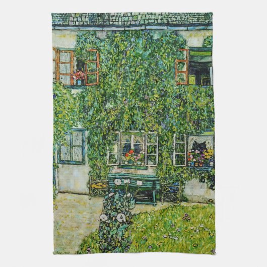 Gustav Klimt - Het Huis van Guardaboschi Theedoek (Verticaal)