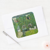 Gustav Klimt - Het Huis van Guardaboschi Vierkante Sticker (Envelop)