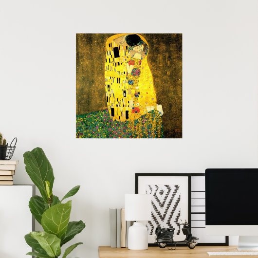 Gustav Klimt - Het Kiss-Poster Poster (Thuiskantoor)