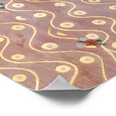 Gustav Klimt - Het kunstdetail van Beethoven Friez Poster (Hoek)