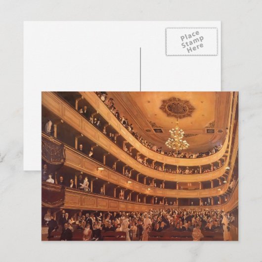 Gustav Klimt - Het oude Burgtheater Briefkaart (Voorkant / Achterkant)