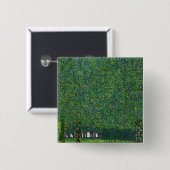 Gustav Klimt - Het Park Vierkante Button 5,1 Cm (Voorkant /achterkant)