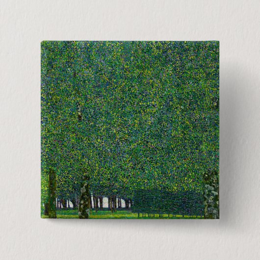 Gustav Klimt - Het Park Vierkante Button 5,1 Cm (Voorkant)