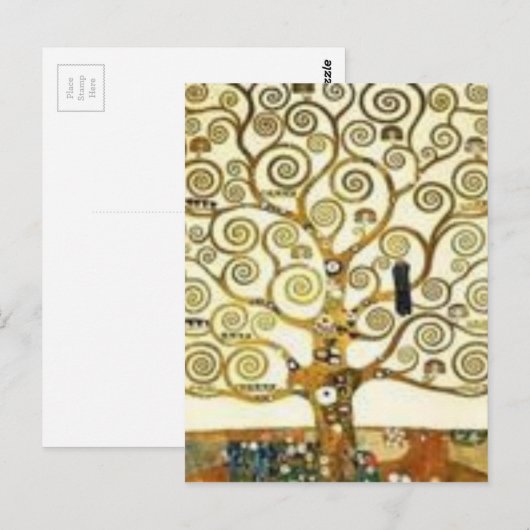 Gustav Klimt - het schilderij van de boom van het  Briefkaart (Voorkant / Achterkant)