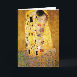 Gustav Klimt het Wenskaart van de Kus Kaart<br><div class="desc">Gustav Klimt het wenskaart van de Kus. De olieverf van het kunstwerk op canvas vanaf 1907-1908. De kus is het bekendste schilderen van Gustav Klimt's,  het mooi werk die de hoogte van zijn gouden periode vertegenwoordigen. Een perfecte gift voor minnaars van Oostenrijkse symboliek,  Gustav Klimt,  en fijn art.</div>