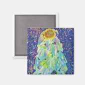 Gustav Klimt - Het zonnebloempiteren Magneet (Voorkant / Achterkant)