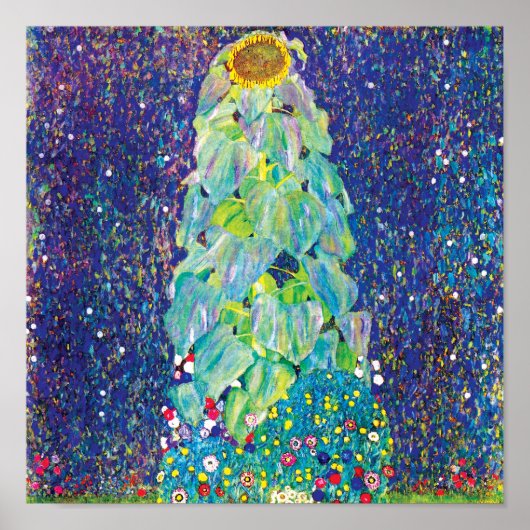Gustav Klimt - Het zonnebloempiteren Poster (Voorkant)