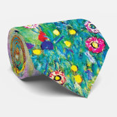 Gustav Klimt - Het zonnebloempiteren Stropdas (Opgerold)