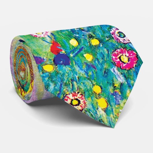 Gustav Klimt - Het zonnebloempiteren Stropdas (Opgerold)