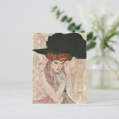 Gustav Klimt - Het zwarte Pet Briefkaart (Staand voorkant)