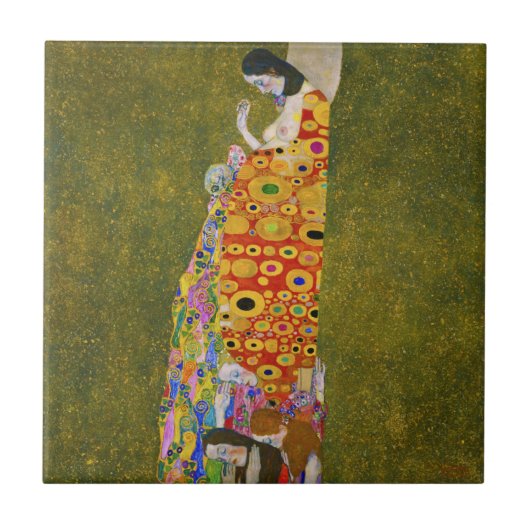 Gustav Klimt - Hoop II Tegeltje (Voorkant)