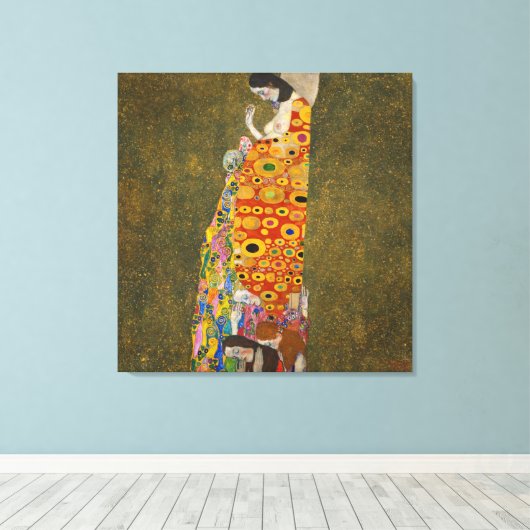 Gustav Klimt - Hope Canvas Afdruk (Insitu (Houten vloer))