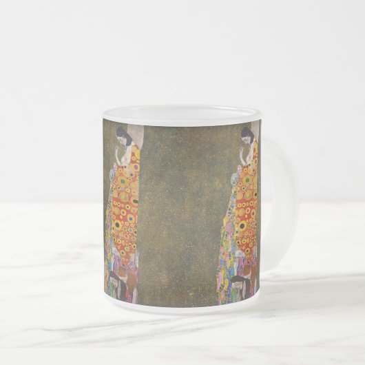 Gustav Klimt , “ Hope II ” Matglas Koffiemok (Voorkant rechts)