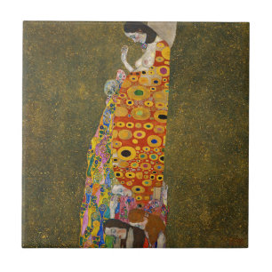 Gustav Klimt - Hope II - Prachtig kunstwerk Tegeltje