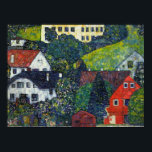 Gustav klimt - Houses aan de rand van de afgrond. Poster<br><div class="desc">Gustav klimt - woningen aan de zijkant</div>