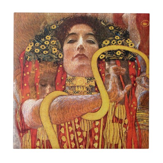 Gustav Klimt - Hygieia Medicine Godin Health Tegeltje (Voorkant)