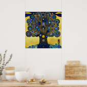 Gustav Klimt inspireerde The Tree of Life Poster (Keuken)
